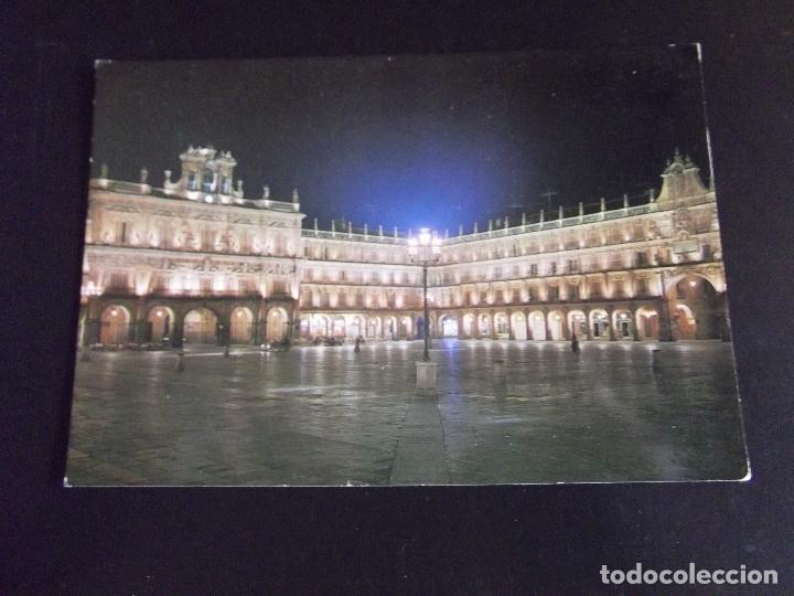 Postales: SALAMANCA-V44-NO ESCRITA-N&ordm;8-PLAZA MAYOR-VISTA NOCTURNA