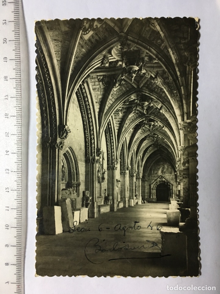 Postales: POSTAL. 22. LEON. CATEDRAL. CLAUSTRO. GARC&Iacute;A GARABELLA. H. 1940?