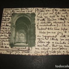 Postales: BURGOS RARA POSTAL RECUERDO DE BURGOS INTERIOR DE LA CATEDRAL CIRCULADA EN 1900 CON SELLO PELON