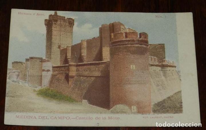 Postales: POSTAL DE MEDINA DEL CAMPO, CASTILLO DE LA MOTA, FOT. LAURENT, NUM. 7, NO CIRCULADA. SIN DIVIDIR.