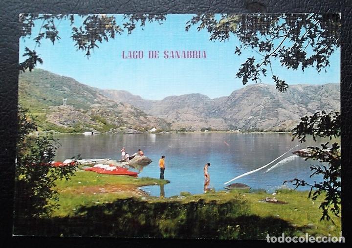 Postales: Lago de Sanabria (Zamora). 911 Vista parcial. Animada. Ed. Par&iacute;s. Nueva