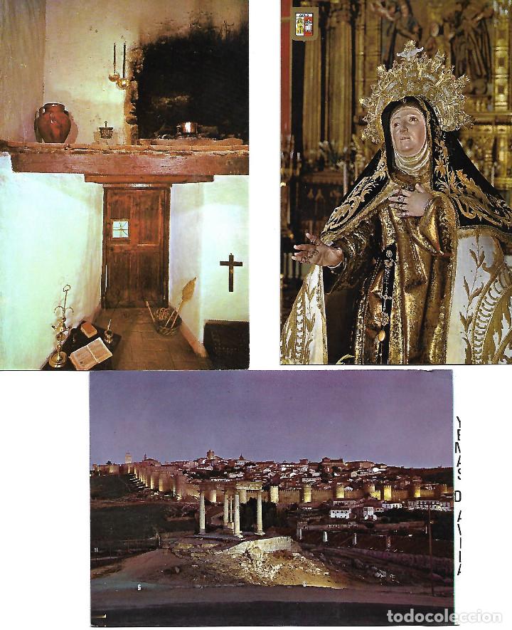 Postales: Tres postales de Avila sin circular dos una con propaganda por detras