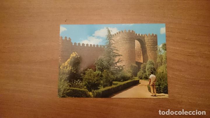 Postales: POSTAL AVILA PUERTA DE SAN VICENTE JARDINES SIN CIRCULAR
