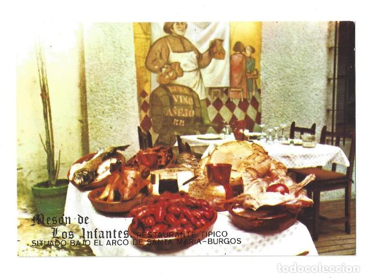 Postales: POSTAL- BURGOS.- MES&Oacute;N DE LOS INFANTES, RESTAURANTE T&Iacute;PICO- SIN CIRCULAR
