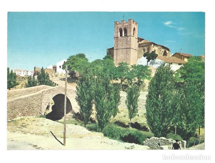 Postales: POSTAL- ARANDA DE DUERO.- N&ordm; 7, PARROQUIA DE SAN JUAN Y PUENTE ROMANO. BURGOS- SIN CIRCULAR