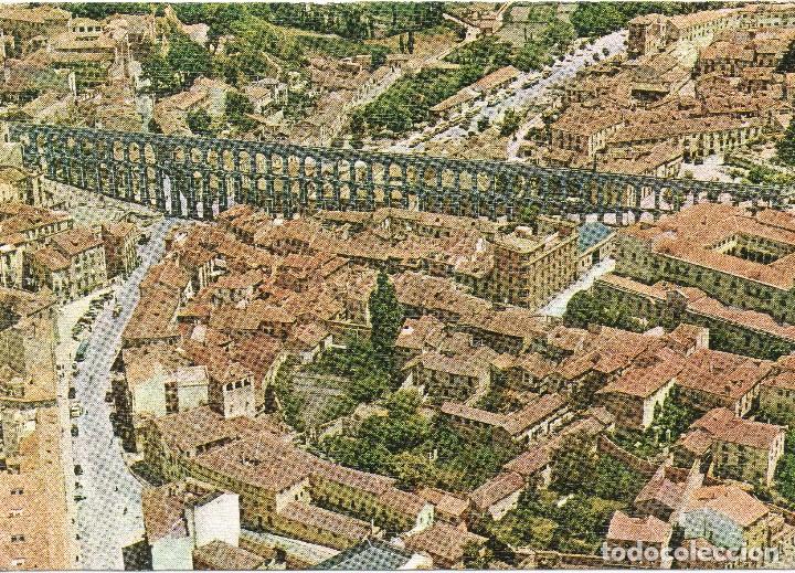 Postales: EL ACUEDUCTO SEGOVIA VISTA PARCIAL AEREA