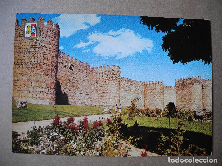 Postales: Postal 1- Avila. Murallas. Paseo del Rastro. Escrita, no ciruclada.