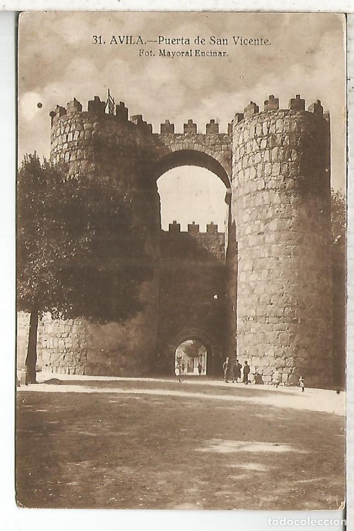 Postales: AVILA PUERTA DE SAN VICENTE SIN ESCRIBIR