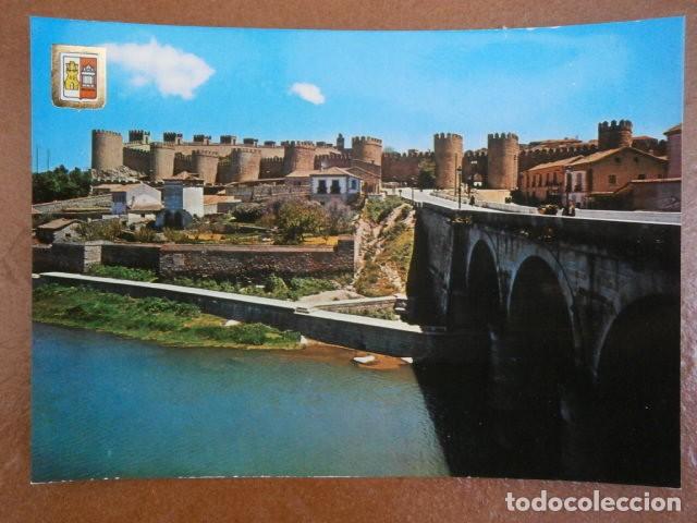 Postales: Postal Avila Rio Adaja y murallas