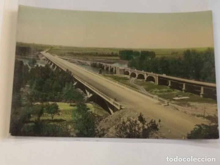 Postales: 19 Benavente Puentes sobre el r&iacute;o Esla. M. Ma&ntilde;anes. Sin circular.