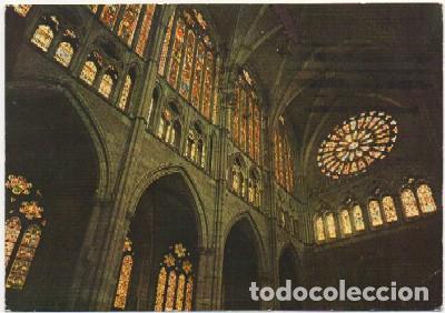 Postales: POSTAL LEON: CATEDRAL. NAVE CENTRAL   P-CASTLE-1189