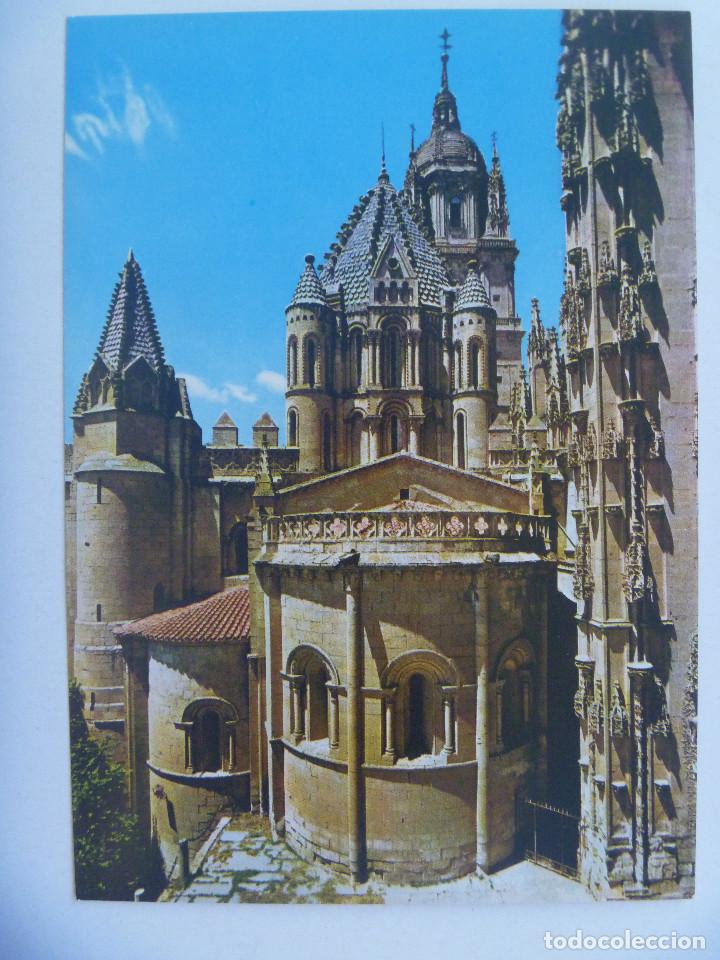 Postales: POSTAL DE LA CATEDRAL VIEJA DE SALAMANCA. ABSIDE Y TORRE DEL GALLO . A&Ntilde;OS 60