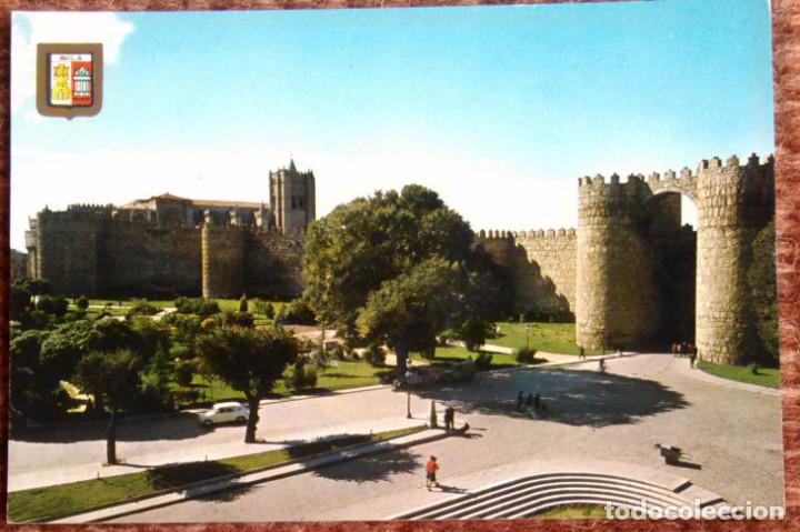Postales: AVILA - PUERTA DE SAN VICENTE - CON PUBLICIDAD YEMAS DE AVILA ISELMA PASTELERIA