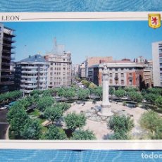 Postales: PLAZA DE CALVO SOTELO DE LEÓN (HOY ES LA PLAZA DE LA INMACULADA).. Lote 133599766
