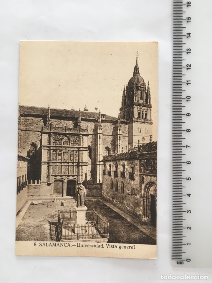 Postales: POSTAL. SALAMANCA.UNIVERSIDAD. VISTA GENERAL FOT&Oacute;GRAFO AN&Oacute;NIMO. H. 1920?.