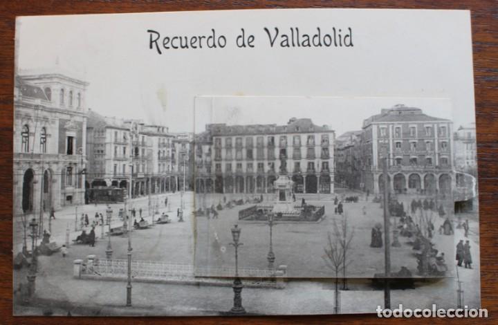 Postales: CURIOSA POSTAL - RECUERDO DE VALLADOLID CON 12 FOTOS EN MINIATURA- A&Ntilde;OS 20
