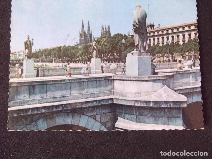 Postales: BURGOS-V43-CIRCULADA-PUENTE DE SAN PABLO