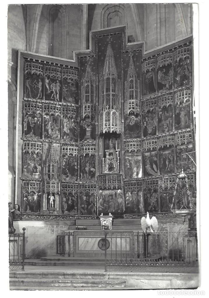 Postales: PALENCIA- FROMISTA.- N&ordm; 6, IGLESIA DE SAN PEDRO. ALTAR MAYOR, ED. SICILIA- SIN CIRCULAR