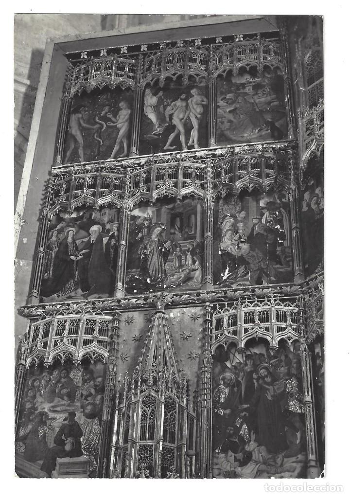 Postales: PALENCIA- FROMISTA.- N&ordm; 12, IGLESIA DE SAN PEDRO. RETABLO, ED. SICILIA- SIN CIRCULAR