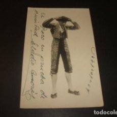 Postales: SALAMANCA 1926 POSTAL FOTOGRAFICA RETRATO DEL TORERO ELADIO AMOROS CON FIRMA EMILIANO FOTOGRAFO. Lote 139205378