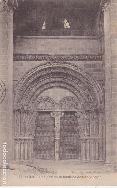 Postales: avila, portada de la basilica de san vicente