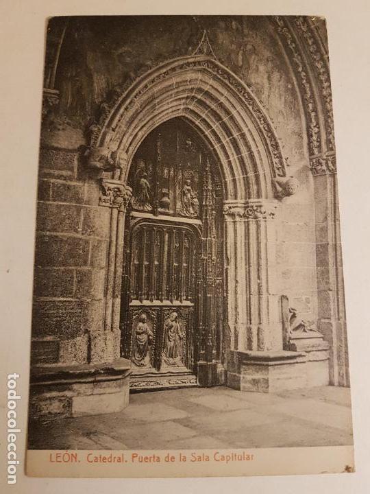 Postales: PUERTA SALA CAPITULAR CATEDRAL, LE&Oacute;N - Foto 1
