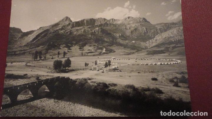 Postales: ANTIGUA POSTAL.CAMPAMENTO NACIONAL Y RIO YORDAS.RIA&Ntilde;O.LEON.SICILIA N&ordm; 1