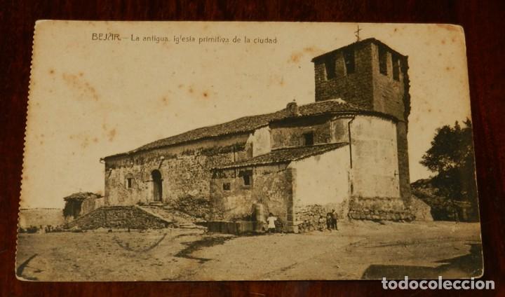 Cartoline: ANTIGUA POSTAL DE BEJAR - LA ANTIGUA, IGLESIA PRIMITIVA DE LA CIUDAD, CIRCULADA - ED. M. GOMEZ.
