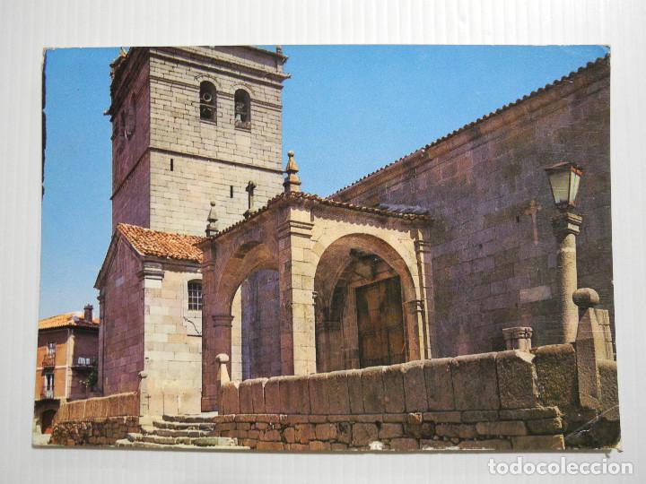 Postales: La alberca. La iglesia n. 29. Circulada a&ntilde;o 1967