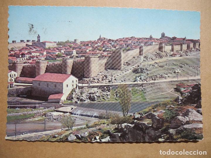 Postales: Avila. Vista parcial de la ciudad amurallada n. 612. Ed. Garcia Garrabella. Circulada