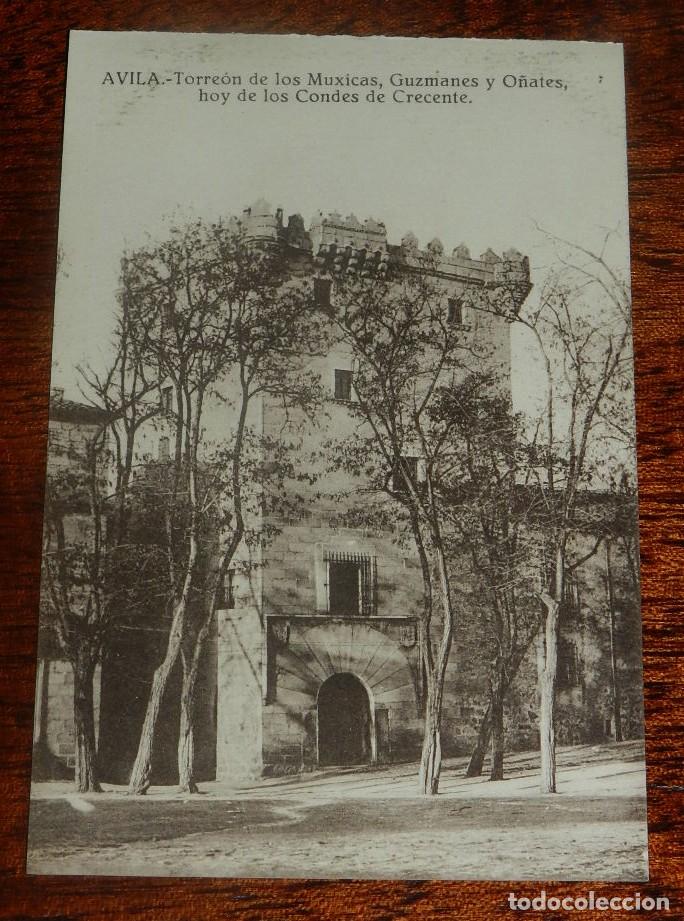 Postales: ANTIGUA POSTAL DE AVILA, TORREON DE LOS MUXICAS, GUZMANES Y O&Ntilde;ATES, HOY DE LOS CONDES DE CRECENTE, F