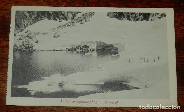 Postales: Postal de Avila, Cinco lagunas, Laguna Cimera, n.3, Sierra de Gredos, Fototipia Casta&ntilde;eira Alvarez y