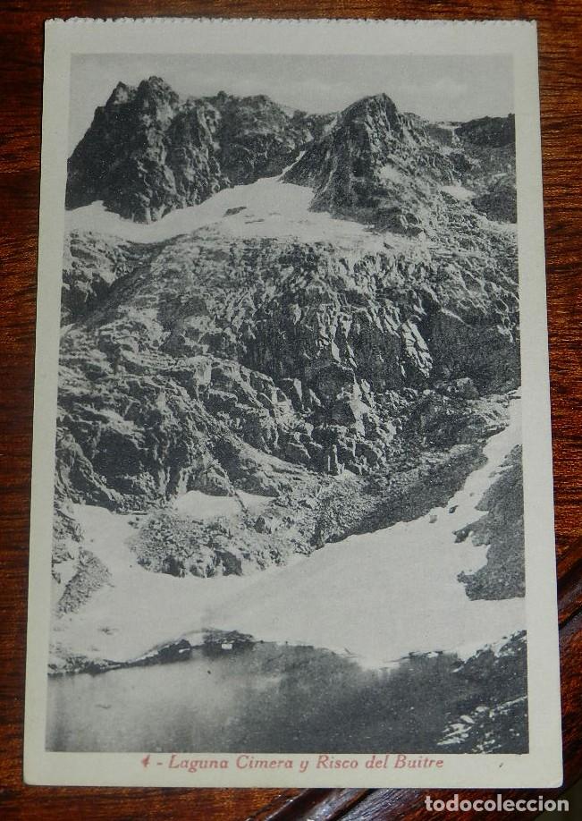 Postales: Postal de Avila, Laguna Cimera y Risco del Buitre, n. 4, Sierra de Gredos, Fototipia Casta&ntilde;eira Alva