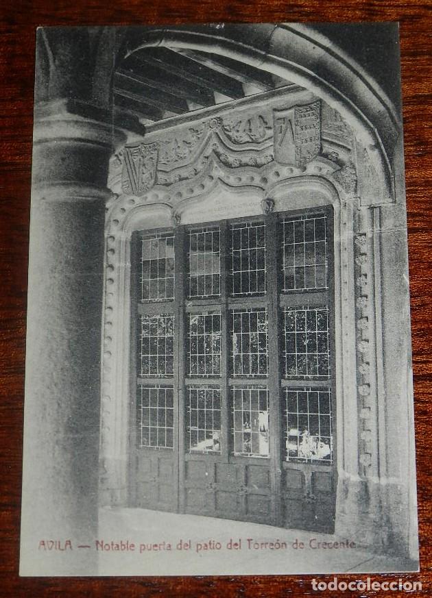 Postales: POSTAL DE AVILA, NOTABLE PUERTA DEL PATIO DEL TORREON DE CRECENTE, ED. A. MEDRANO, NO CIRCULADA.
