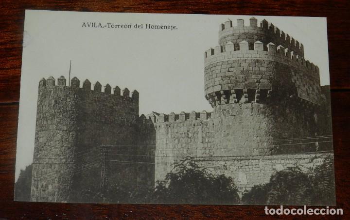 Postales: POSTAL DE AVILA, TORREON DEL HOMENAJE. ED. H. ROMERO, NO CIRCULADA, ESCRITA EN 1935.