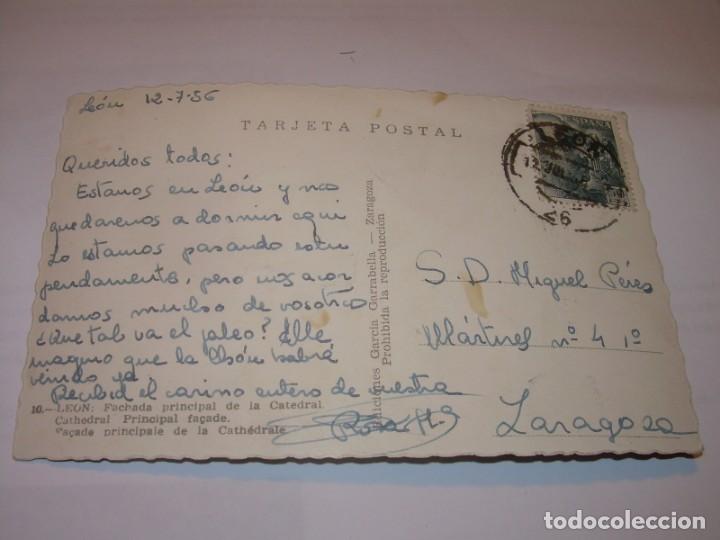 Postales: ANTIGUA POSTAL....LEON. - Foto 2