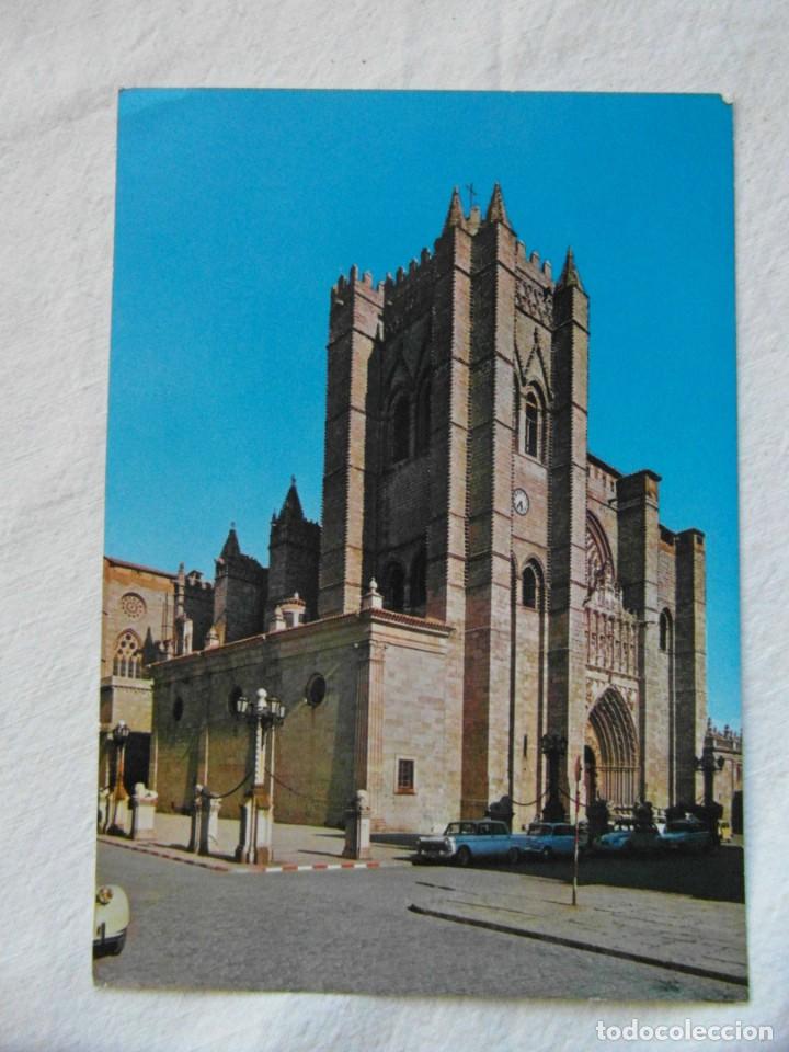 Postales: AVILA CATEDRAL FACHADA PRINCIPAL. 1969. CIRCULADA