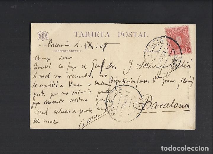 Postales: Palencia. Circulada 1909 - Foto 2