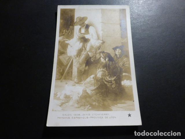 Postales: LEON TIPOS LEONESES EN DIA DE MERCADO POSTAL 1908 - Foto 1