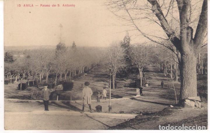 Postales: POSTAL DE AVILA - PASEO DE SAN ANTONIO .