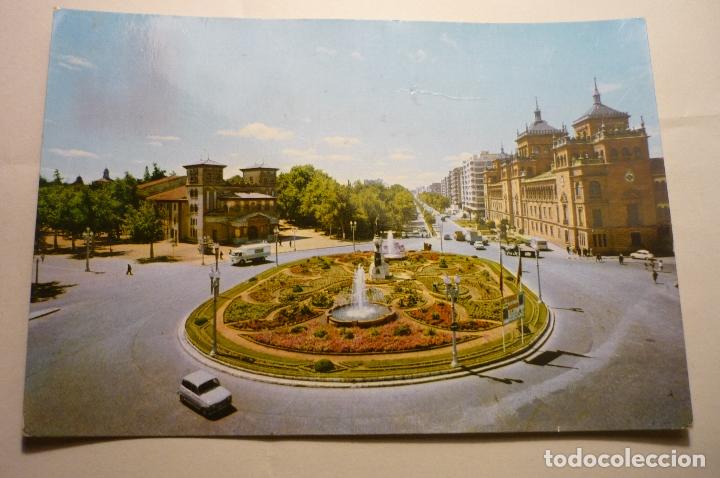 Postales: POSTAL VALLADOLID- PL.ZORRILLA Y ACADEMIA CABALLERIA .-CIRCULADA  CM