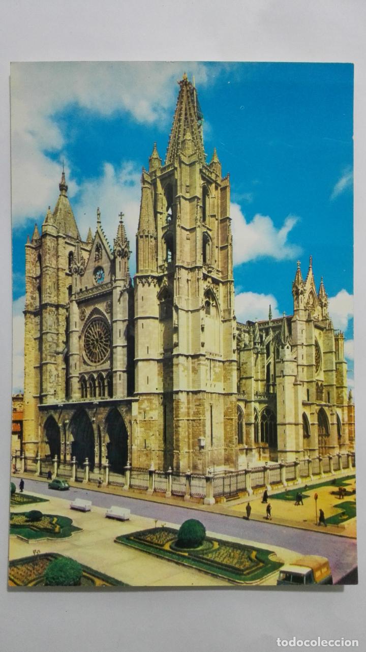 Postales: POSTAL LEON, CATEDRAL. MEDIDAS 12 X 18 CM, EDICIONES EVEREST, 1967