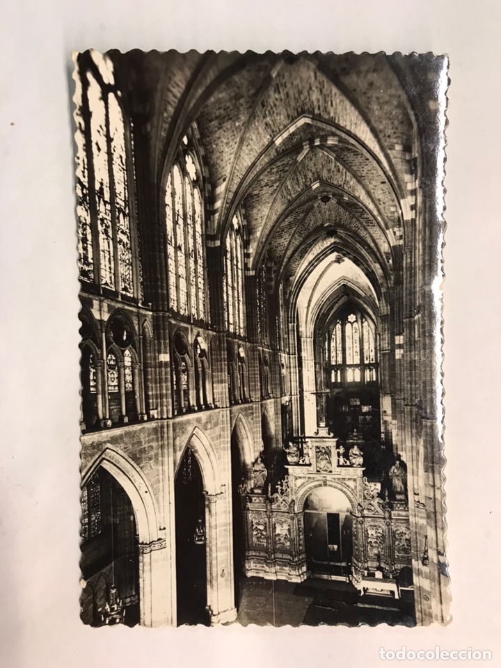 Postales: LEON. Postal No.24, Interior de la Catedral. Edita: ediciones M. Arribas (h.1960?)