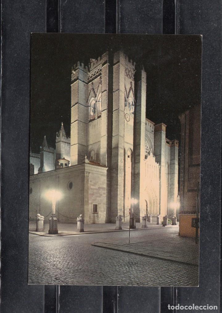 Postales: 45.- AVILA. VISTA NOCTURNA DE LA CATEDRAL
