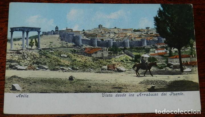 Postales: POSTAL DE AVILA, VISTA DESDE LOS ARRABALES DEL PUENTE, ED. PURGER,  N&ordm; 3699, NO CIRCULADA
