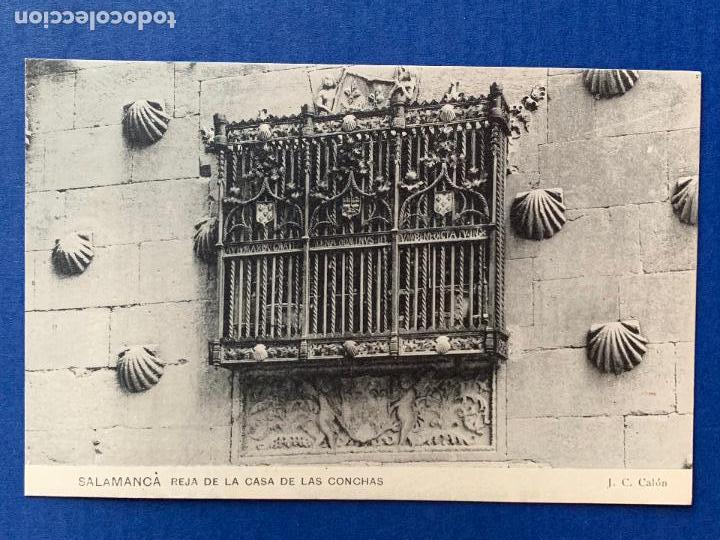 Postkarten: POSTAL SALAMANCA: REJA DE LA CASA DE LAS CONCHAS. ED. HAUSER Y MENET. J.C. CAL&Oacute;N. SIN CIRCULAR.