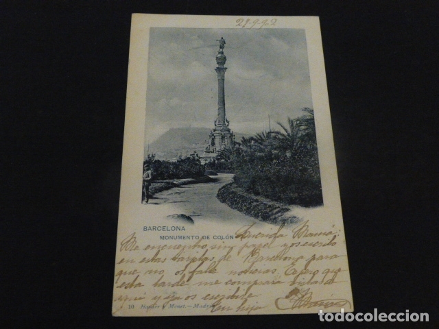 Postales: BARCELONA MONUMENTO DE COLON - Foto 1