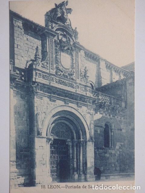 Postales: leon , portada de san isidoro - Foto 1
