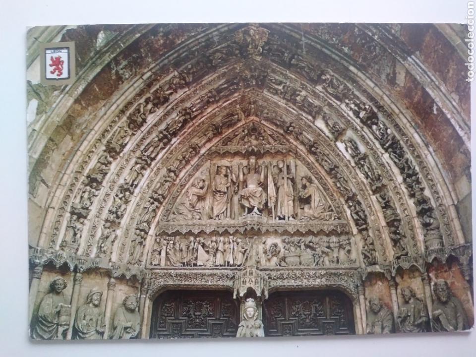 Postales: Leon: n:9 detalle de la puerta nuestra se&ntilde;ora la blanca.1969.circulada.