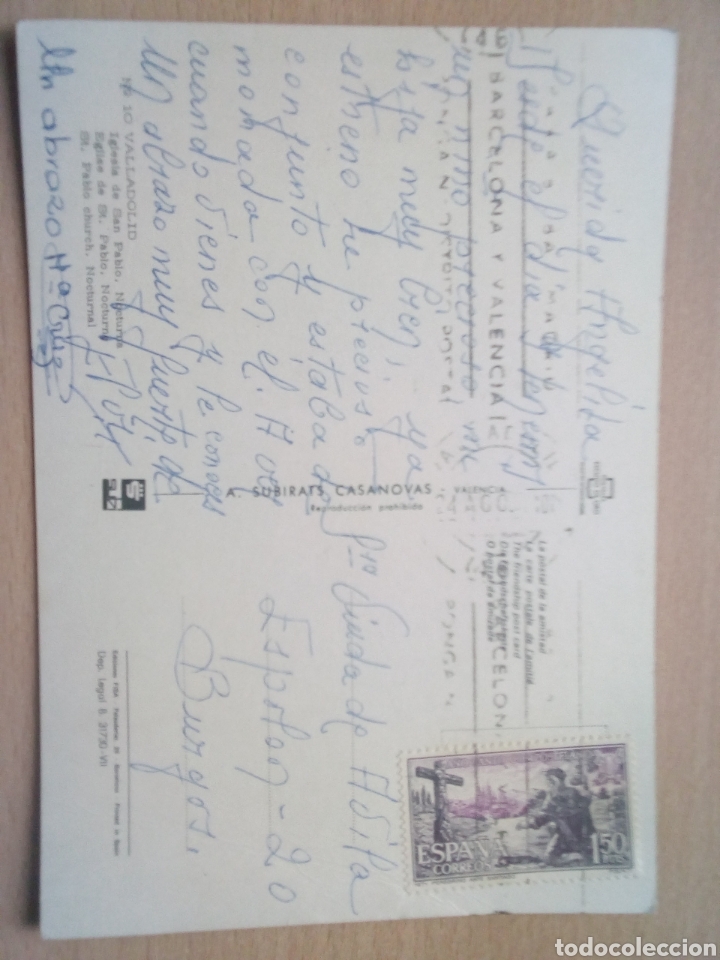 Postales: Postal circulada de Valladolid. - Foto 2